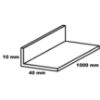 Obrazek Kątownik PVC szary satyna 40x10x1000 