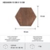 Obrazek Panel Dekoracyjny Hexagon Dąb Ciemny 