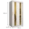 Obrazek Szafa Platinum Pole 100 biały marmur/biały 