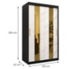 Obrazek Szafa Platinum Pole 120 czarny marmur/biały 