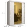 Obrazek Szafa Platinum T1 150 biały marmur/biały 