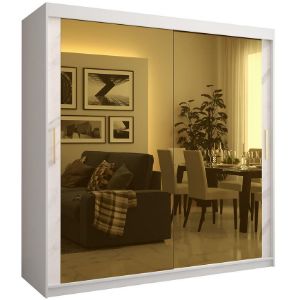 Szafa Platinum T3 200 biały marmur/biały 
