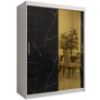 Obrazek Szafa Platinum T2 150 biały marmur/czarny 