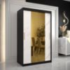 Obrazek Szafa Platinum T1 120 czarny marmur/biały 