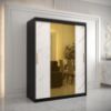 Obrazek Szafa Platinum T1 150 czarny marmur/biały 