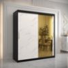 Obrazek Szafa Platinum T2 180 czarny marmur/biały 