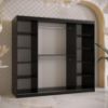 Obrazek Szafa Platinum T2 200 czarny marmur/czarny 
