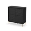 Obrazek Komoda Blacky 2 czarny/złoty