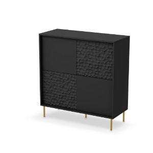 Obrazek Komoda Blacky 2 czarny/złoty