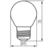 Obrazek Żarówka Filament XLED G45 E27 6W-WW