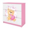 Obrazek Komoda Dla Dzieci Babydreams Różowy – Miś Motyl