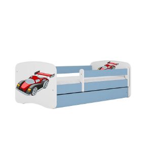 Obrazek Łóżko dziecięce z materacem i szufladą Babydreams Niebieski 80x180 Auto