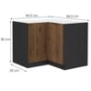 Obrazek Szafka kuchenna Monza orzech okapi 90x90 Dn 2f bb