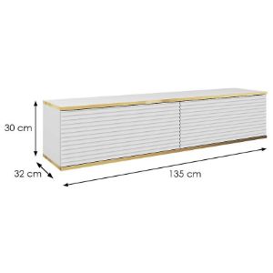 Obrazek Szafka RTV Oro 135 MDF biały