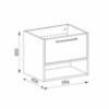 Obrazek Szafka Kiano 60cm 1S dąb/czarna