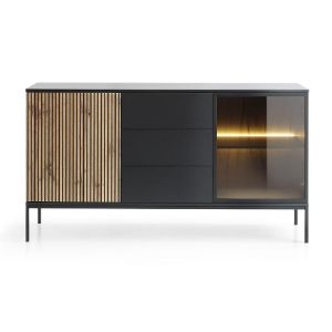 Obrazek Komoda Sento KSZ154 czarny/dąb wotan