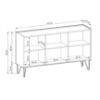 Obrazek Komoda Harmony K144 czarny grafit/marmur black