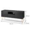 Obrazek Szafka RTV Harmony 144 czarny grafit/marmur black