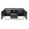 Obrazek Szafka RTV Harmony 144 czarny grafit/marmur black