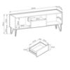 Obrazek Szafka RTV Harmony 144 czarny grafit/marmur black