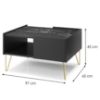 Obrazek Ława Harmony L97 czarny grafit/marmur black