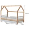 Obrazek Łóżko DOMEK 200X90 sosna