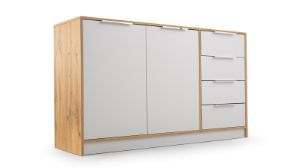 Komoda Lati 2D4S dąb wotan/biały