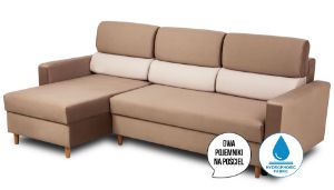 Narożnik z funkcją spania Onyx ciemny beż