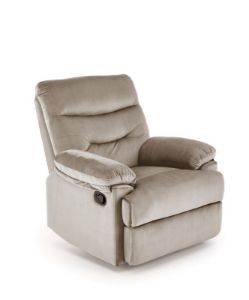Fotel z funkcją relaks Parker Velvet beżowy
