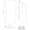 Obrazek Ścianka Walk-In Pik 100x195 chrom