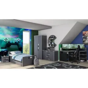 Obrazek Komoda Matrix 120 4S 2D grafit/biały