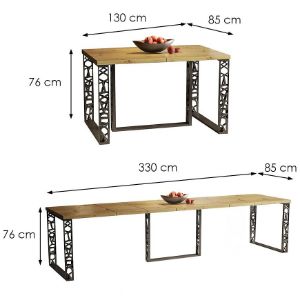 Obrazek Stół rozkładany Ewerest Max 330 dąb artisan