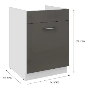 Obrazek Szafka kuchenna Lara grey 60ZL 1S BB