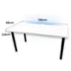 Obrazek Biurko Gamingowe Low Białe 136x66x2.8 Model 1