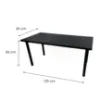 Obrazek Biurko Gamingowe Low Czarne 120x60x2.8 Model 1
