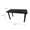 Obrazek Biurko Gamingowe Low Czarne 120x60x2.8 Model 2