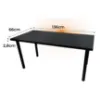 Obrazek Biurko Gamingowe Low Czarne 136x66x2.8 Model 1