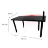 Obrazek Biurko Gamingowe Low Czarne 136x66x3.6 Model 3