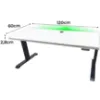 Obrazek Biurko Gamingowe Low Elektr. Białe 120x60x2.8 Model 2