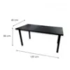 Obrazek Biurko Gamingowe Top Czarne 120x60x2.8 Model 2