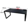 Obrazek Biurko Gamingowe Top Loft Czarne 120x60x3.6 Model 3