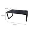 Obrazek Biurko Gamingowe Top Loft Czarne 120x60x3.6 Model 3