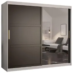 Obrazek Szafa Amiro 2 200 biały/czarny