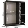 Obrazek Szafa Amiro 1 150 czarny/czarny