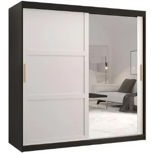 Szafa Amiro 2 180 czarny/biały