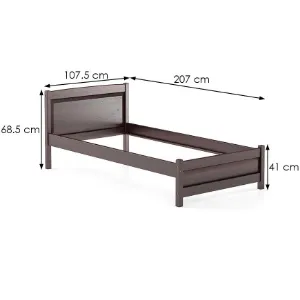 Obrazek Łóżko sosna LK125–100x200 kol orzech