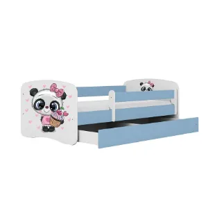 Obrazek Łóżko Dziecięce Babydreams+Sz+M Niebieski 70x140 Panda