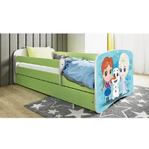 Obrazek Łóżko Dziecięce Babydreams+Sz+M Zielone 70x140 Kraina Lodu