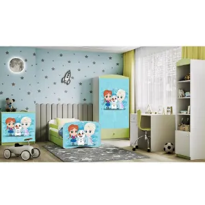 Obrazek Łóżko Dziecięce Babydreams+Sz+M Zielone 70x140 Kraina Lodu