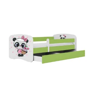 Obrazek Łóżko Dziecięce Babydreams+Sz+M Zielone 70x140 Panda
